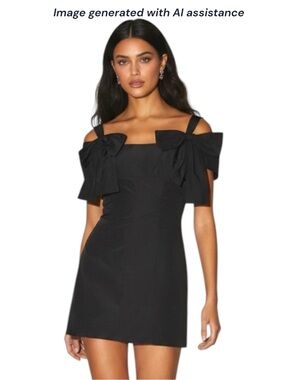 NWT UO Kimchi Blue XL black bow mini dress